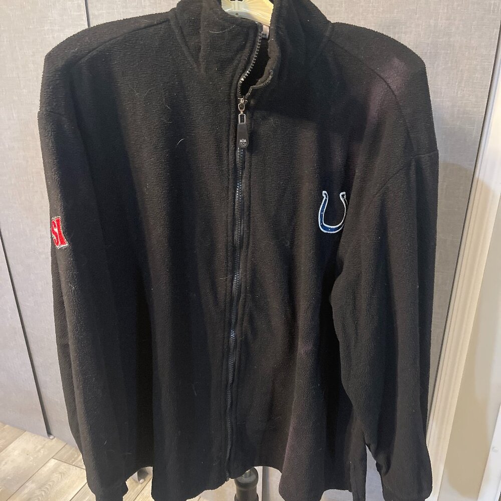 Indianapolis Colts NFL Full-Zip Sweater Sports Illustrated Black Fleece XL